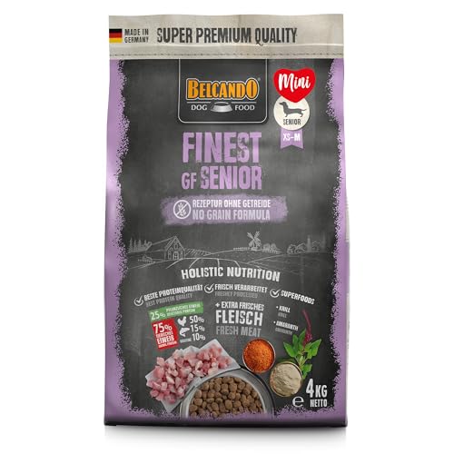 Belcando Finest GF Senior [4 kg] getreidefreies Hundefutter | Trockenfutter für ältere und empfindliche Hunde | Alleinfuttermittel für Hunde ab 1 Jahr von Belcando