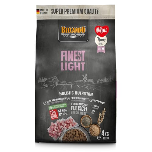 Belcando Finest Light [4 kg] Hundefutter | Trockenfutter für kleine & übergewichtige Hunde | Alleinfuttermittel für Hunde ab 1 Jahr von Belcando