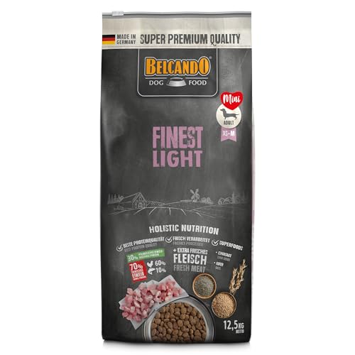 Belcando Finest Light [12,5 kg] Hundefutter | Trockenfutter für kleine & übergewichtige Hunde | Alleinfuttermittel für Hunde ab 1 Jahr von Belcando