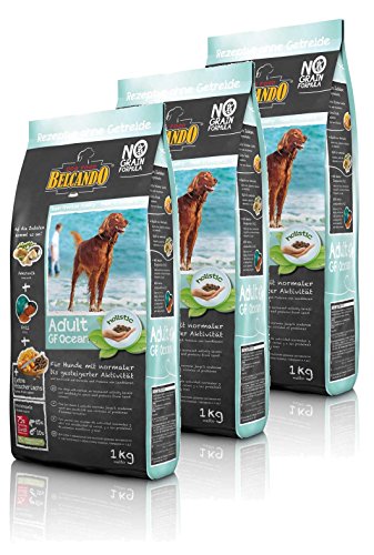 Belcando Hunde Trockenfutter - 3X Adult GF Ocean mit Fisch 1kg Hundefutter für ausgewachsene Hunde - getreidefrei, leichtverdaulich und Premiumqualität von Belcando