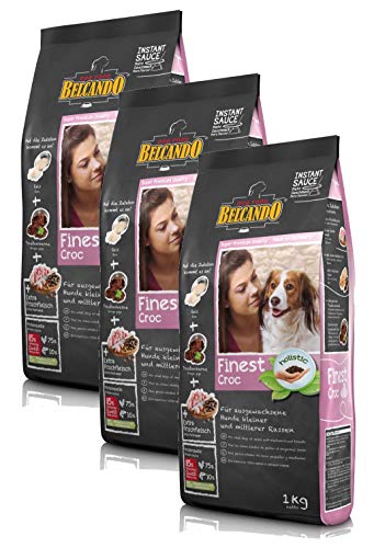 Belcando Hunde Trockenfutter - Adult Finest Croc mit Ente 3X 1kg - Getreidefrei Hundefutter für Junge Hunde - leichtverdaulich und Premiumqualität von Belcando
