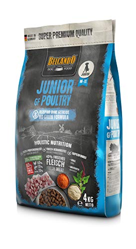 Belcando Junior GF Poultry [4 kg] getreidefreies Hundefutter | Trockenfutter ohne Getreide für Junge Hunde | Alleinfuttermittel für Hunde ab 4 Monaten von Belcando