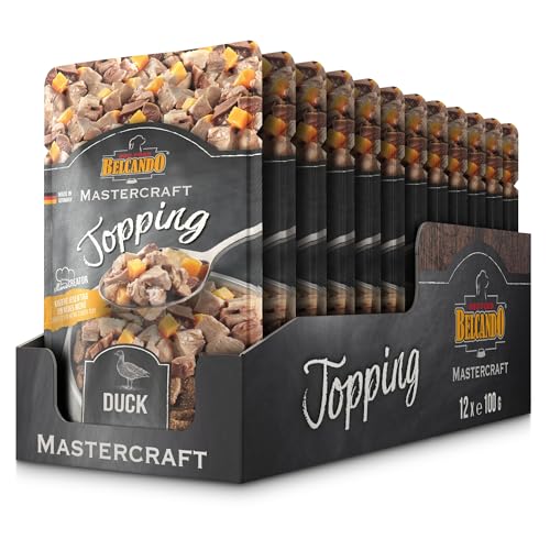 Belcando Mastercraft Topping [12x100g Multipack Sorte "Ente"] Nassfutter für Hunde | getreidefrei | sortenrein | Ergänzungsfuttermittel für Hunde von Belcando