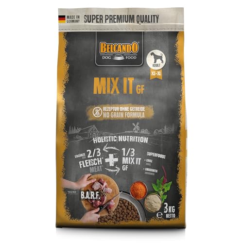 BELCANDO Mix It GF [3 kg] Ergänzungsfutter | Trockenfutter für Hunde zur Ergänzung bei Fleischfütterung & Barf | Ergänzungsfutter für Hunde von Belcando
