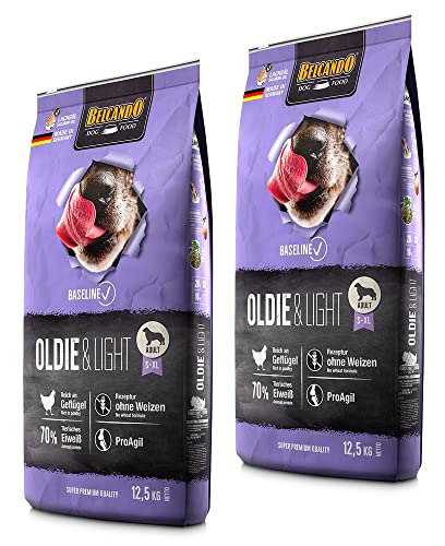 Belcando Oldie & Light 2 x 12,5 kg Hundefutter mit Johannisbrot unterstützt den Verdauungstrakt von Belcando