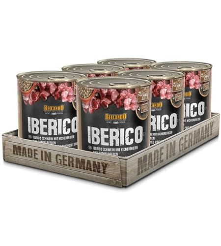 Belcando Premium Dose [6x800g Iberico mit Süßkartoffeln & Kichererbsen] | Nassfutter für Hunde | Alleinfutter aus der Dose, Größe:6 x 800 g von Belcando
