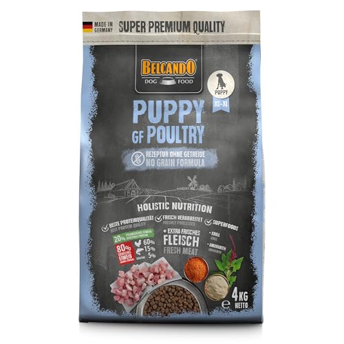 BELCANDO Puppy GF Poultry [4 kg] getreidefreies Welpenfutter | Welpenfutter ohne Getreide | Alleinfuttermittel für Welpen bis 4 Monate von Belcando