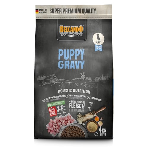 BELCANDO Puppy Gravy [4 kg] Welpenfutter | Trockenfutter für Welpen | Alleinfuttermittel für Welpen bis 4 Monate von Belcando