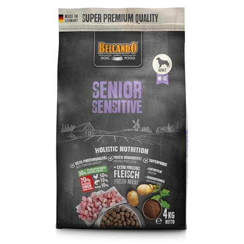 Belcando Senior Sensitive [4 kg] Hundefutter | Trockenfutter für ältere & empfindliche Hunde | Alleinfuttermittel für ältere Hunde Aller Rassen von Belcando