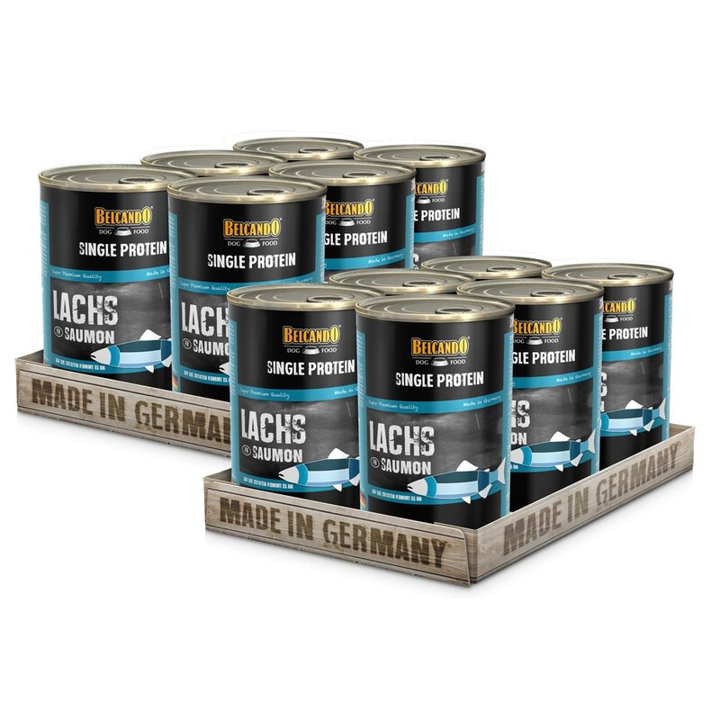 Belcando Single Protein Lachs 12 x 400 g (7,28 € pro 1 kg) von Belcando