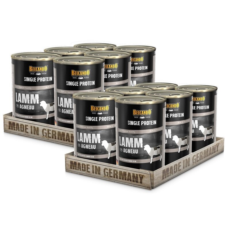 Belcando Single Protein Lamm 12 x 400 g (7,28 € pro 1 kg) von Belcando