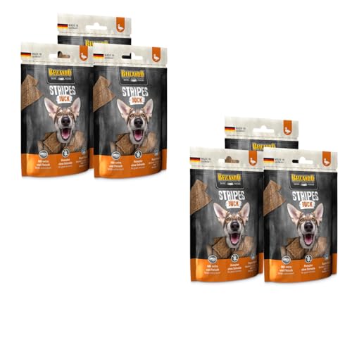 Belcando Stripes Duck | 6er Pack | 6 x 70 g | Snack für Hunde | Mit Superfoods: Bierhefe, Krill und aromatische Kräuter | Ohne Getreide und ohne Zucker | Mit extra viel Fleisch Belcando Stripes Duck | 6er Pack | 6 x 70 g | Snack für Hunde | Mit Superfoods: Bierhefe, Krill und aromatische Kräuter | Ohne Getreide und ohne Zucker | Mit extra viel Fleisch von Belcando