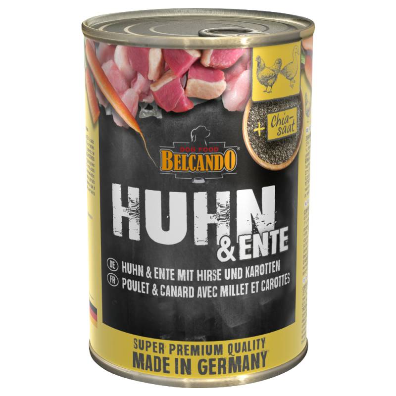 Sparpaket Belcando Super Premium 12 x 400 g - Huhn & Ente mit Hirse & Karotten von Belcando