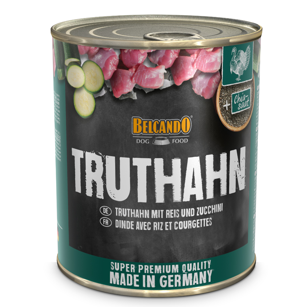 Belcando Super Premium 6 x 800 g - Truthahn mit Reis & Zucchini von Belcando