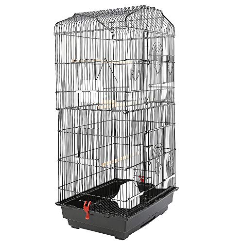 Belfoyer Vogelkäfig für den Innen- und Außenbereich, 46 x 36 x 92 cm, exotischer Vogelkäfig für Wellensittiche, Kanarienvögel, elegant, Molina-Conure, Schwarz Belfoyer Vogelkäfig für den Innen- und Außenbereich, 46 x 36 x 92 cm, exotischer Vogelkäfig für Wellensittiche, Kanarienvögel, elegant, Molina-Conure, Schwarz von Belfoyer