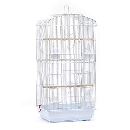 Belfoyer Vogelkäfig innen und außen, 46 x 36 x 92 cm, exotischer Vogelkäfig für Wellensittiche, Kanarienvogel, elegant, Molina-Conure, weiß Belfoyer Vogelkäfig innen und außen, 46 x 36 x 92 cm, exotischer Vogelkäfig für Wellensittiche, Kanarienvogel, elegant, Molina-Conure, weiß von Belfoyer