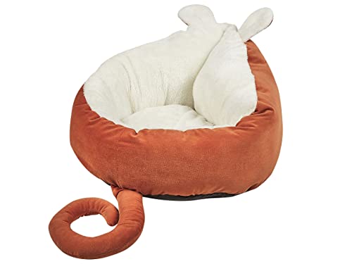 Hunde-und Katzenbett Samtstoff Orange Maus Form 50 x 45 cm Hassa Hunde-und Katzenbett Samtstoff Orange Maus Form 50 x 45 cm Hassa von Beliani