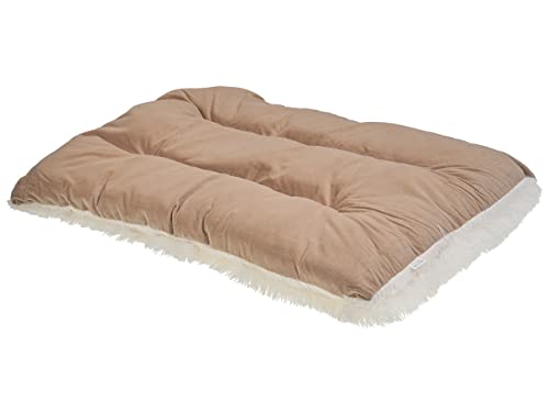 Modernes Tierbett aus weichem Samtstoff mit Quasten beige 60 x 45 cm Ergani Modernes Tierbett aus weichem Samtstoff mit Quasten beige 60 x 45 cm Ergani von Beliani