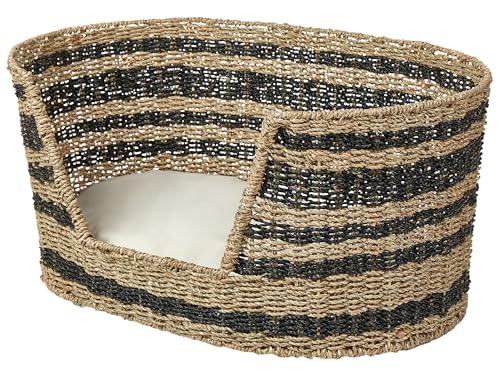 Praktisches Tierbett Grau Weide 50 x 35 cm Tierkorb Salbas Praktisches Tierbett Grau Weide 50 x 35 cm Tierkorb Salbas von Beliani