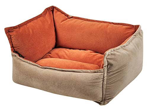 Rechteckiges Tierbett Samtstoff für Hunde Katzen Orange / Beige 50 x 37 cm Izmir Rechteckiges Tierbett Samtstoff für Hunde Katzen Orange / Beige 50 x 37 cm Izmir von Beliani