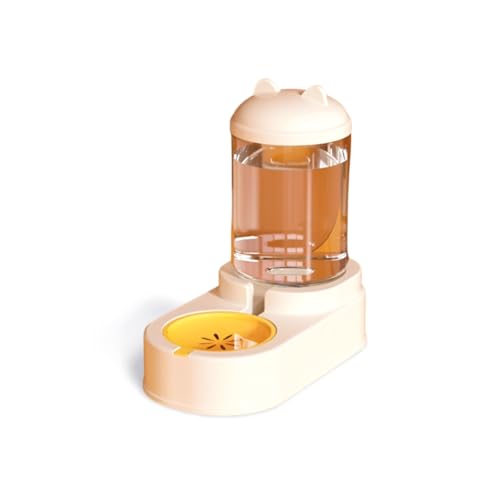 Belijoeuri,wasserspender Katzen, 1 liters, 25 x 13 x H 23.5 cm, Wasserspender für Haustiere (Gelb) von Belijoeuri