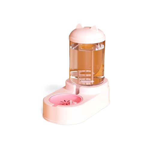 Belijoeuri,wasserspender Katzen, 1 liters, 25 x 13 x H 23.5 cm, Wasserspender für Haustiere (Rosa) von Belijoeuri