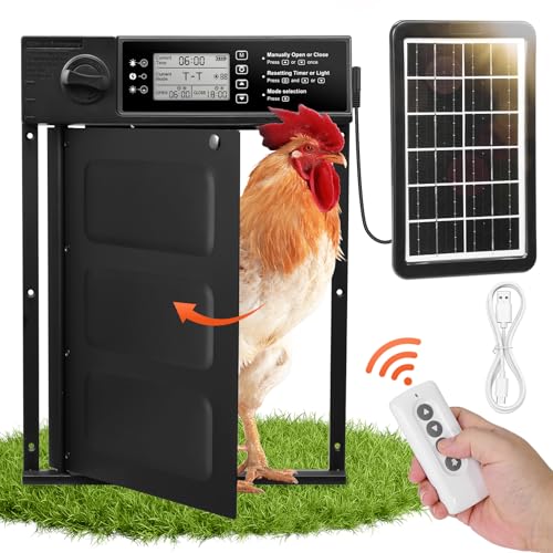 Bellanny Hühnerklappe Automatische Hühnerstalltür Hühnertür - Hühnerklappe Solar, Hühnerstall Elektrischer Türöffner für Chicken Run Bellanny Hühnerklappe Automatische Hühnerstalltür Hühnertür - Hühnerklappe Solar, Hühnerstall Elektrischer Türöffner für Chicken Run von Bellanny