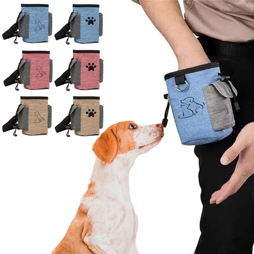 PetnBeyond Leckerli-Tasche für Hunde, leicht und tragbar, sichere Leckerli-Tasche, Training, freihändige Snack-Tasche mit integriertem Kotbeutelspender, Kapazität für 2 Tassen, ideal zum von Belle Homie