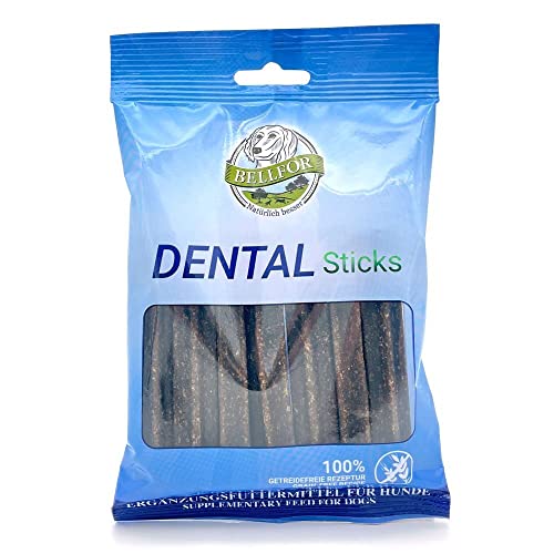 Bellfor Natürliches Dental Sticks Gegen Zahnstein Einfache Anwendung und Dosierung Ausgezeichnete Bekömmlichkeit Bekämpft schlechten Atem und Plaque Für Alle Hunderassen Geeignet (100 g, Sticks) von Bellfor