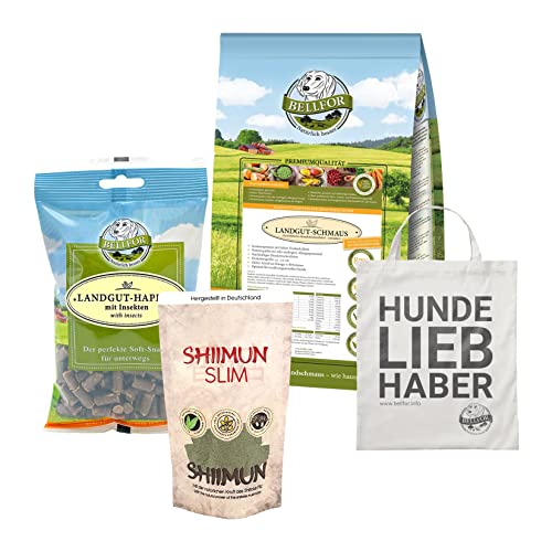 Bellfor Diät-Futterset Hundefutter Trocken Getreidefrei 2,5 kg Snacks 200 g Diät Futter 50 g für Hunde für Mittelgroße Ernährungssensible Hunderassen von Bellfor