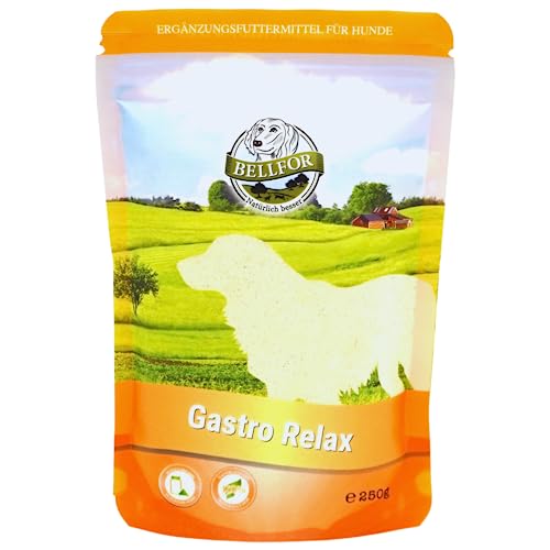 Bellfor Gastro Relax Pulver 250g, natürliches Ergänzungsmittel für Hunde die unter Durchfall Leiden, Darmkur Hund, Pulver bei Verdauungsstörungen und akutem Durchfall, Durchfallmittel Hund von Bellfor