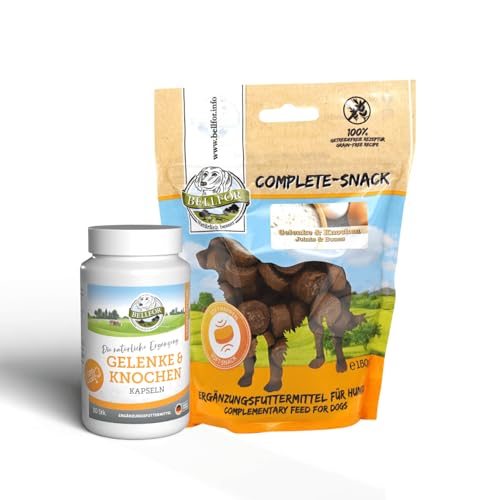 Bellfor Gelenke & Knochen Sparset für Hunde – 30 Kapseln + Complete-Snack 150g von Bellfor