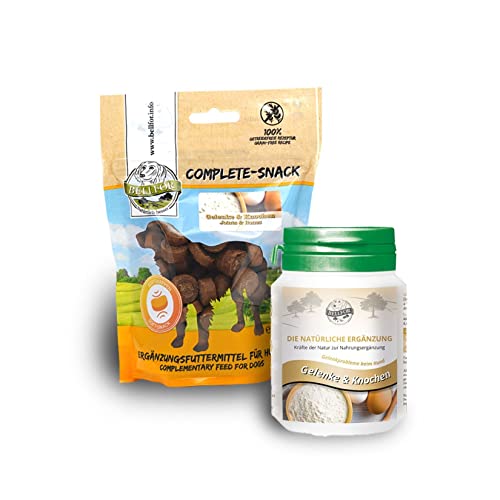 Bellfor Gelenke und Knochen Sparset für Hunde 30 Kapseln und 150 g getreidefreier Complete-Snack Die ideale Kombination für gesunde Gelenke und eine optimale Beweglichkeit Für Hunde in jedem Alter Bellfor Gelenke und Knochen Sparset für Hunde 30 Kapseln und 150 g getreidefreier Complete-Snack Die ideale Kombination für gesunde Gelenke und eine optimale Beweglichkeit Für Hunde in jedem Alter von Bellfor