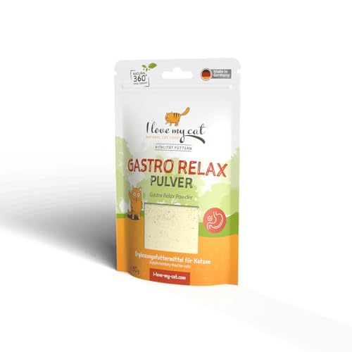 I Love My Cat Gastro Relax Pulver Nahrungsergänzung für Katzen die an Durchfall Leiden Für alle Katzen geeignet und Gemeinsam mit Tierärzten entwickelt 80 g von I love my cat NATURAL CAT FOOD