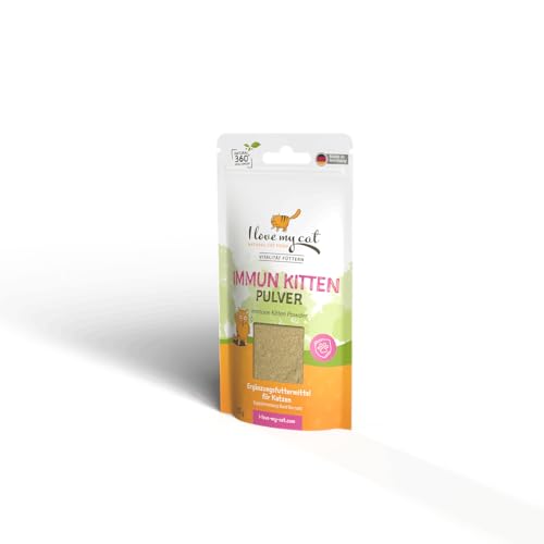 I Love My Cat Nahrungsergänzungsmittel für Kätzchen Natürliche Inhaltsstoffe für Starke Abwehrkräfte Zusammen mit Tierärzten Entwickelt Immun Pulver - 35g von I love my cat NATURAL CAT FOOD