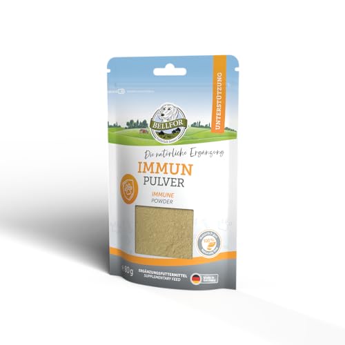 Bellfor Immunpulver für Hunde 80 g, Immunsystem stärken bei Hunden, Nahrungsergänzungsmittel mit Propolis zur Unterstützung des Immunsystem bei älteren und geschwächten Hunden von Bellfor