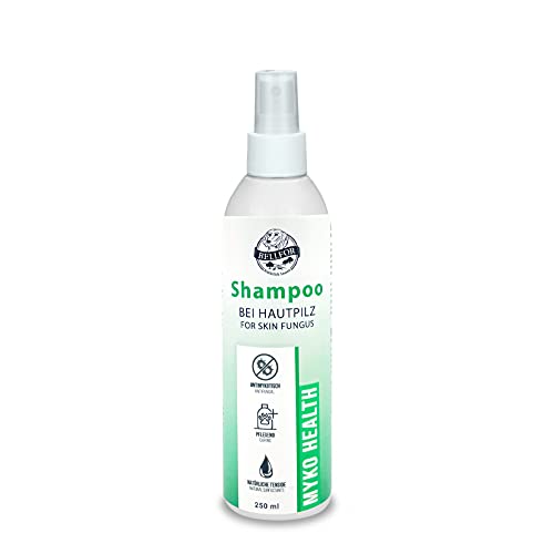 Natürliches Myko-Health Hundeshampoo von Bellfor - 250 ml. Ideal für Hunde mit Hautpilz. Natürliche Linderung bei Juckreiz, Schuppen und Hautpilz, sanft und effektiv, mit beruhigenden Inhaltsstoffen. von Bellfor