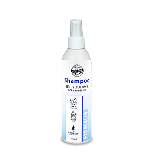 Pyo-Health Hundeshampoo von Bellfor - 250 ml. Natürliche Lösung gegen Juckreiz & Schuppen, ideal für Hunde mit bakteriellen Hautinfektionen. Angereichert mit Glycerin und Kokosöl. von Bellfor