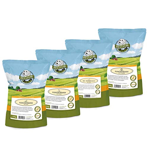 Sparset Nr. 11 - Trockenfleischstreifen 4-er Mix Sparset Nr. 11 - Trockenfleischstreifen 4-er Mix von Bellfor