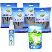 Bellfor Sparset für eine optimale Zahnpflege beim Hund - Dental Pulver 80 g + Dental Sticks 4 x 100 g + Dental Spray 100 ml von Bellfor