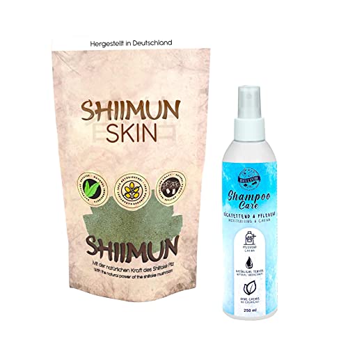 Bellfor Sparset gegen Schuppen beim Hund mit Natürlich Nahrungsergänzung Shiimun Skin 50 g und Hundeshampoo Care Ideal für Hunde mit empfindlicher Haut 250 ml Bellfor Sparset gegen Schuppen beim Hund mit Natürlich Nahrungsergänzung Shiimun Skin 50 g und Hundeshampoo Care Ideal für Hunde mit empfindlicher Haut 250 ml von Bellfor