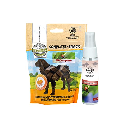 Bellfor ZEComplete Set für Hunde Complete-Snack ZEComplete 150 g und ZEComplete Spray eignet Sich ideal, um einen zuverlässigen Zeckenmittel für Hunde zu gewährleisten 100 ml von Bellfor