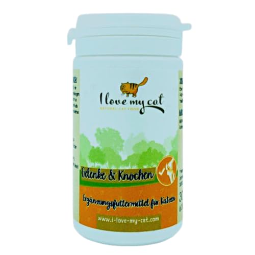 I love my cat Gelenke und Knochen Kapseln für eine optimale Gelenkgesundheit Ihrer Katze Versorgt die Gelenke der Katze mit wichtigen Nährstoffen wie Kollagen und Hyaluronsäure 30 Kapseln von I love my cat