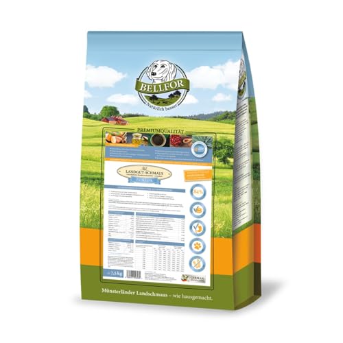Bellfor Landgut-Schmaus Junior – Getreidefreies Trockenfutter für Welpen – 7,5 kg – Mit Insektenprotein, Hypoallergen & Besonders Verträglich für Junghunde von Bellfor