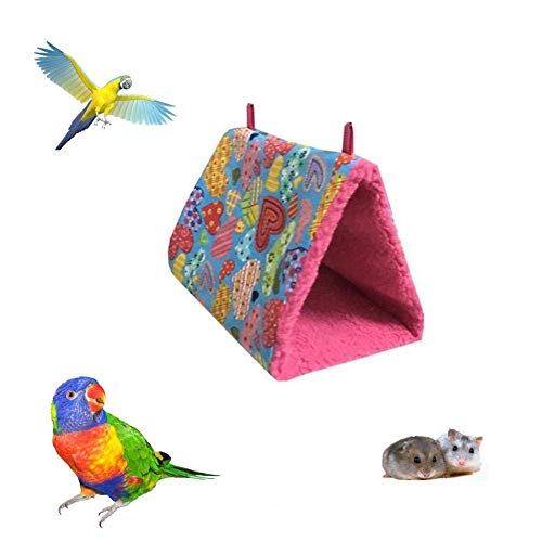 Bello Luna Vogel Hängematte für Käfig für Papagei Sittich Nymphensittiche Kakadu Conure Canary Lovebird Finch - Pink/M von Bello Luna