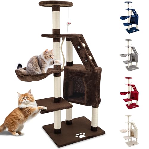 Beltom® KRATZBAUM KATZENKRATZBAUM KLETTERBAUM KATZENBAUM SPIELBAUM Park Spiele H. 120 cm - Braun von Beltom