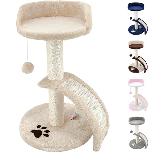 Beltom® KRATZBAUM KLETTERBAUM KATZENKRATZBAUM KATZENBAUM SPIELBAUM 54 cm. Park Spiele - Beige von Beltom