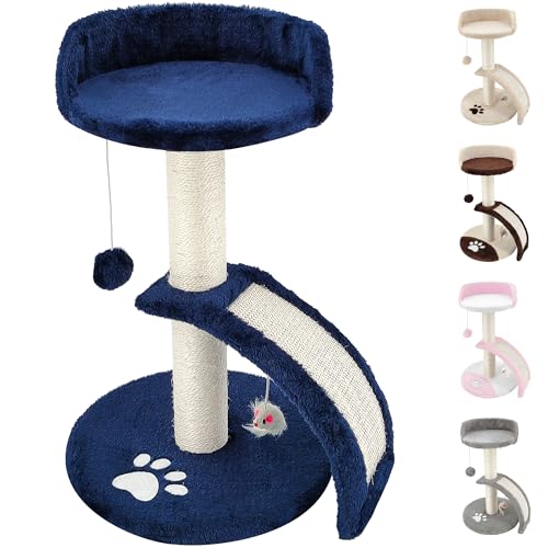 Beltom® KRATZBAUM KLETTERBAUM KATZENKRATZBAUM KATZENBAUM SPIELBAUM 54 cm. Park Spiele - Blau von Beltom