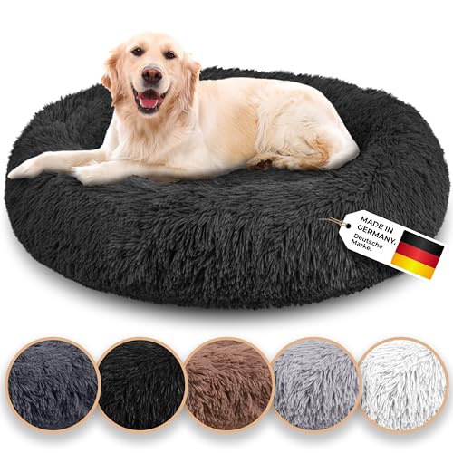 Belune® Hundebett [mit waschbarem Bezug] - [XXS, 50cm, Schwarz] Hundebett Grosse Hunde, Hundebett mittelgroße Hunde, Hundekissen kleine Hunde, Hundekorb, Katzenbett, Hundekörbchen, Dog Bed von Belune