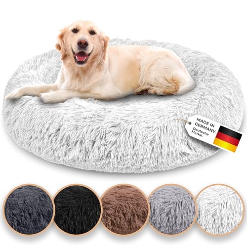 Belune® Hundebett [mit waschbarem Bezug] - [XXS, 50cm, Weiß] Hundebett Grosse Hunde, Hundebett mittelgroße Hunde, Hundekissen kleine Hunde, Hundekorb, Katzenbett, Hundekörbchen, Dog Bed von Belune